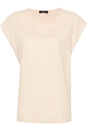 Fabiana Filippi Bead-embellished crepe T-shirt