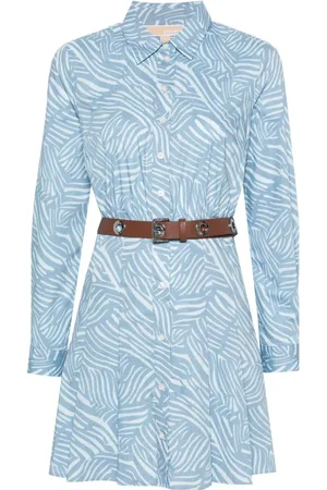 Michael Kors Zebra-print poplin mini dress