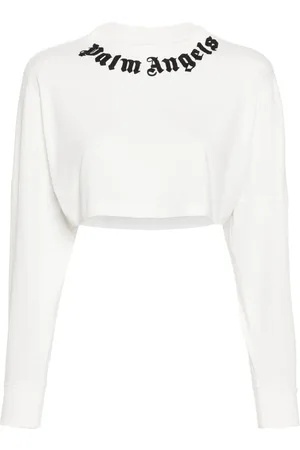 Palm Angels Logo-print cropped T-shirt