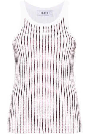 The Attico Crystal-embellished tank top