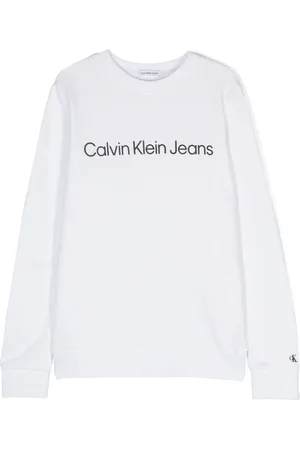 Calvin Klein Rubberised-logo cotton sweatshirt