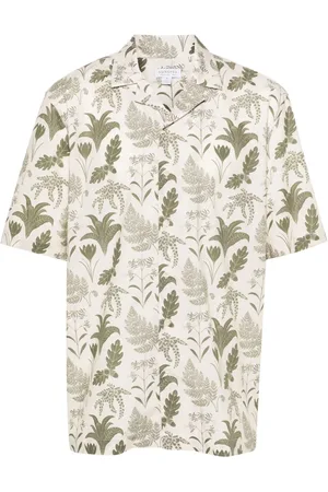 Sunspel X Katie Scott leaf-print shirt