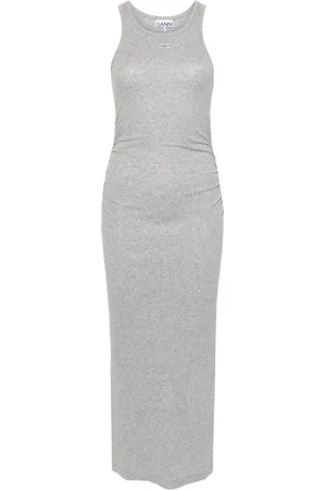 Ganni Fine-ribbed midi dress