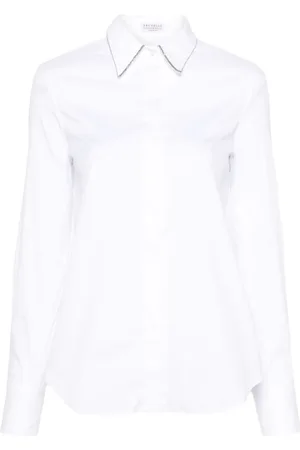 Brunello Cucinelli Monili-chain poplin shirt