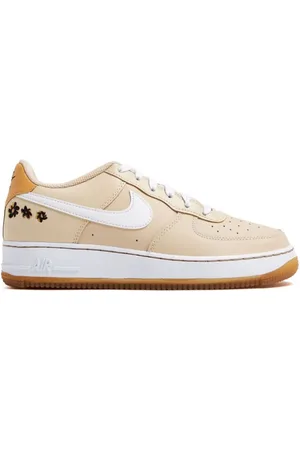 Nike Flower-embroidered leather sneakers