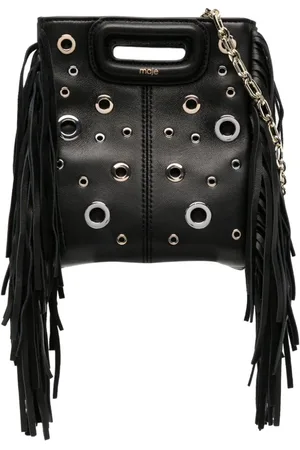 Maje Mini M leather tote bag