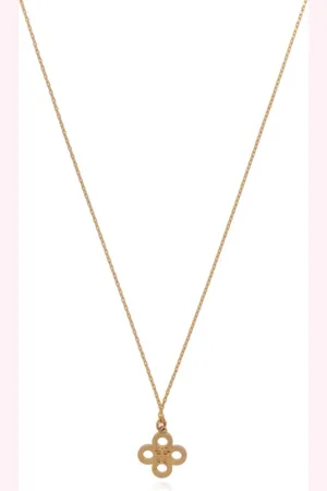 Tory Burch Flower-pendant chain-link necklace