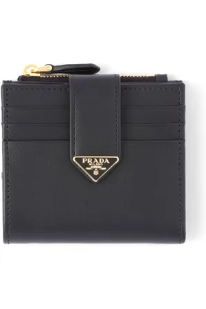 Prada Logo-plaque leather wallet