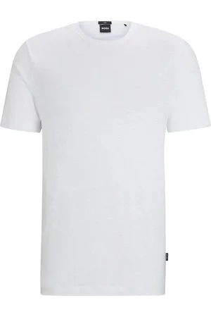 HUGO BOSS Crew-neck linen T-shirt