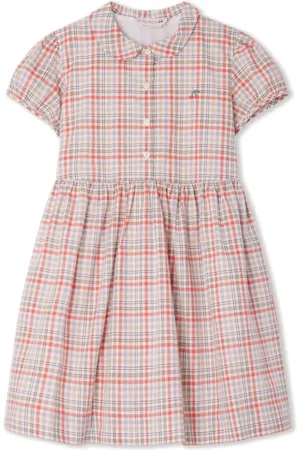 BONPOINT Genereuse plaid-pattern cotton dress