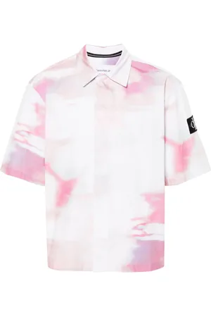 Calvin Klein Diffused Skyscape-print cotton shirt