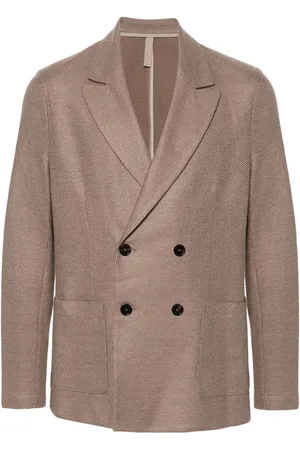 Harris Wharf London Honeycomb-knit double-breasted blazer