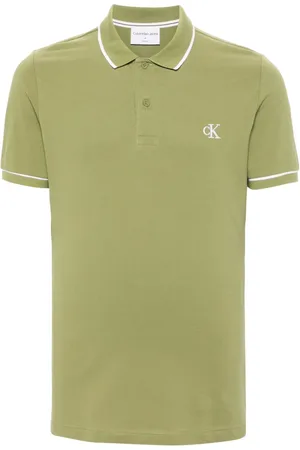 Calvin Klein Logo-embroidered piqu?? polo shirt