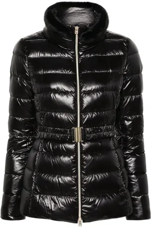 HERNO Belted high-neck down jacket