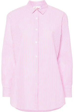 MC2 SAINT BARTH Brigitte striped seersucker shirt