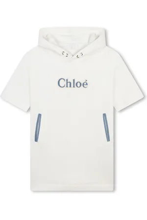 Chloé Logo-appliqu??d hooded cotton dress