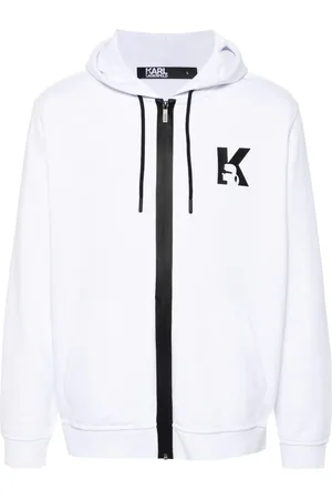 Karl Lagerfeld Ikonik Karl-motif zipped hoodie