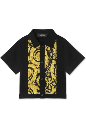 VERSACE Barocco-print panelled shirt