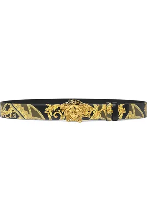 VERSACE Barocco reversible leather belt