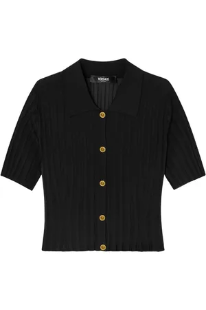 VERSACE Button-up knitted shirt