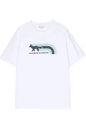 Maison Kitsuné Flash Fox-print cotton T-shirt