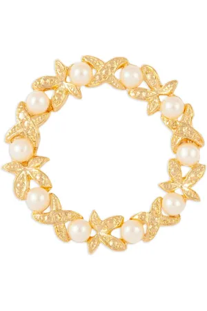 Susan Caplan 1980s Rediscovered by Susan Caplan faux-pearl brooch