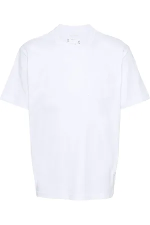 SACAI Zip-slit cotton T-shirt