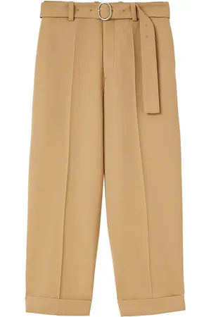 Jil Sander Straight-leg belted wool trousers