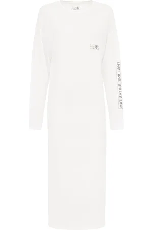 Maison Margiela Numbers-motif cotton mesh dress