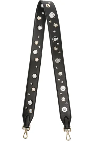 Maje Eyelet-embellished leather shoulder strap