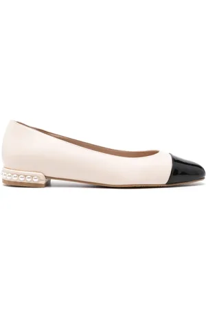Stuart Weitzman Pearl-embellished ballerina shoes