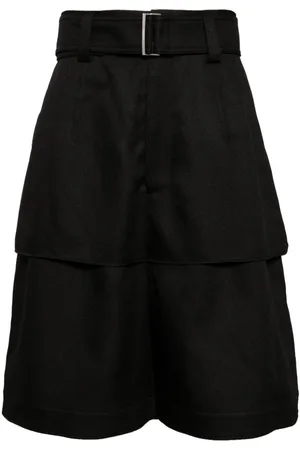 SONGZIO Layered-design wide-leg shorts