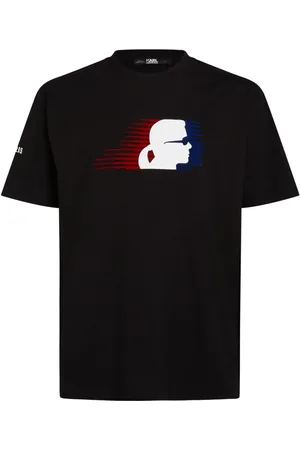 Karl Lagerfeld Paris flocked-logo T-shirt