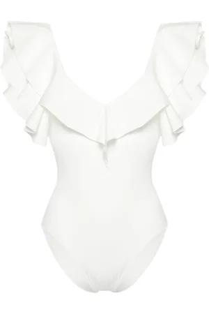 Maygel Coronel Santa ruffled swimsuit