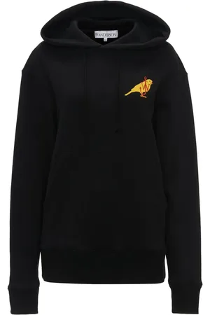 J.W.Anderson Logo-embroidered organic cotton hoodie