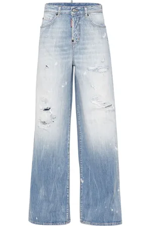 Dsquared2 Distressed wide-leg jeans