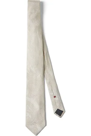 Brunello Cucinelli Paisley-jacquard silk tie