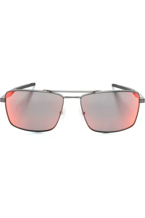 FERRARI Rectangle-frame mirrored sunglasses