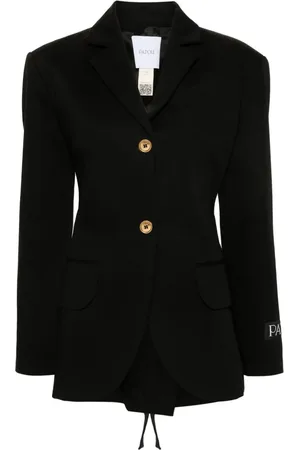 Patou Tie-fastening-straps twill blazer