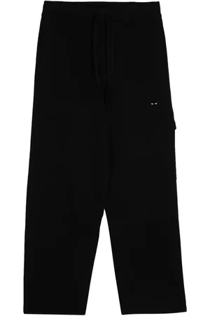 SONGZIO Panther-appliqu??d cotton track pants