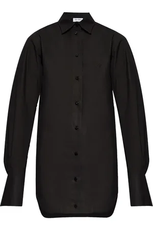 The Attico Logo-raised cotton shirt