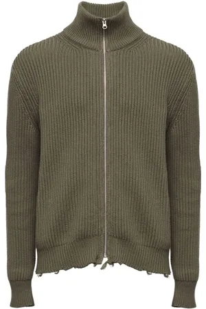 Maison Margiela Ribbed zip-up cotton jacket
