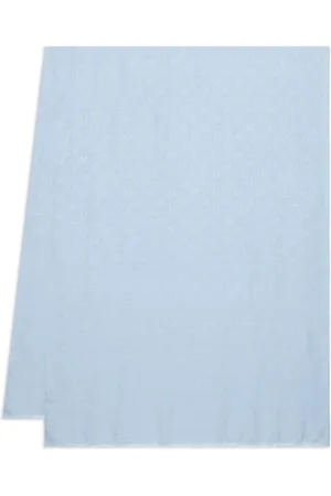 Salvatore Ferragamo Gancini-print frayed scarf