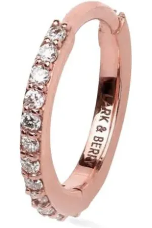 Lark & Berry 14kt rose gold large Modernist diamond hoop