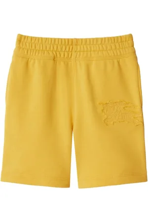 Burberry Logo-embroidered cotton shorts