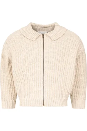 Maison Margiela Ribbed-knit zip-up cardigan