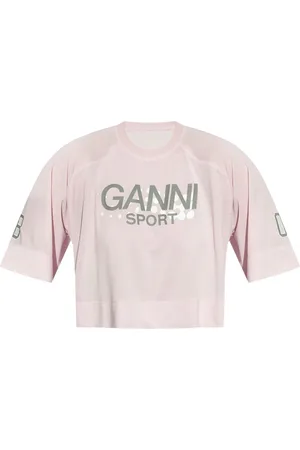 Ganni Performance crop top with logo