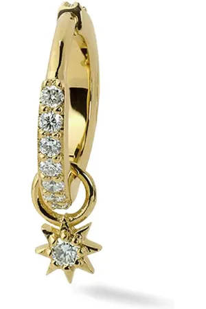 Lark & Berry 14kt gold Modernist diamond pav?? hoop earring