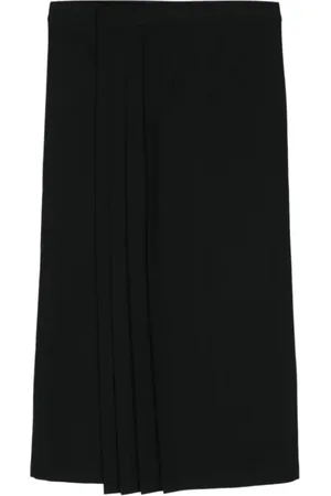 YOHJI YAMAMOTO Pleated wool midi skirt