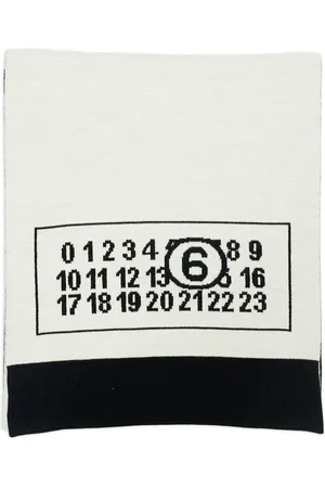 Maison Margiela Logo-print wool-blend scarf